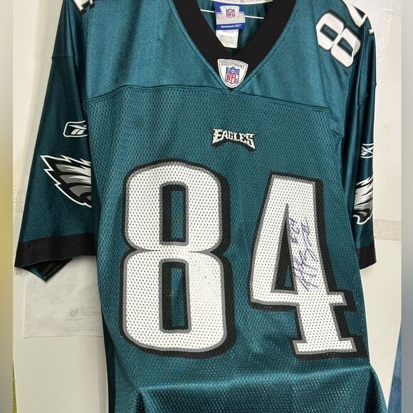 Reebok NFL Teal and Black Jersey Hank Baskett autographed jersey size large - Picture 1 of 6